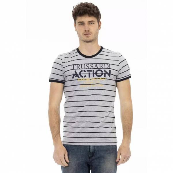 TRUSSARDI Action Heren T-shirt Grijs-Navy 2AT24R013