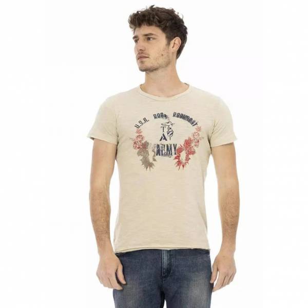 TRUSSARDI Action Heren T-shirt Zand 2AT17D005