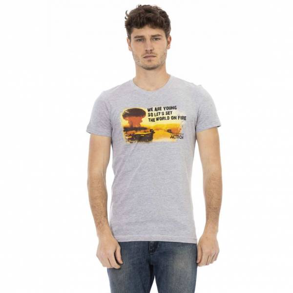TRUSSARDI Action Heren Young Fire T-shirt Grijs 2AT02C013