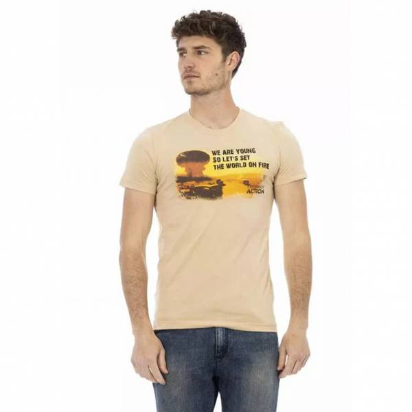 TRUSSARDI Action Heren Young Fire T-shirt Zand 2AT02C004