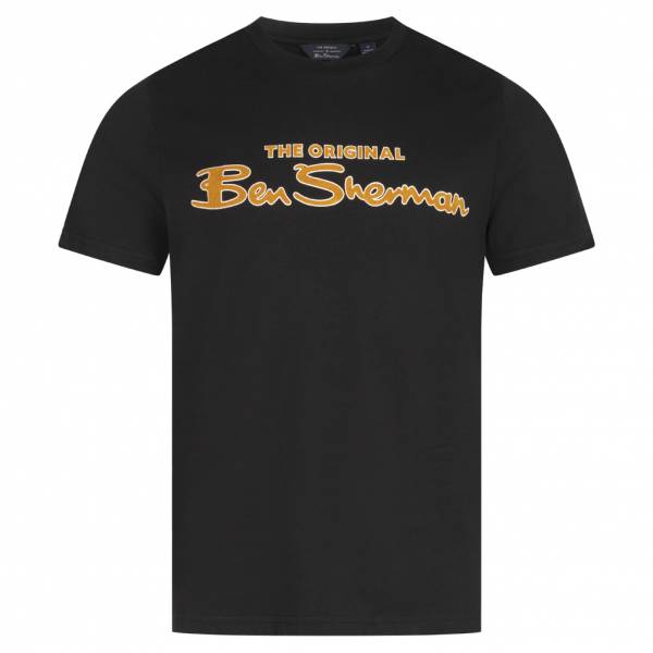 Ben Sherman Flocked Logo Heren T-shirt 0076268N-ZWART