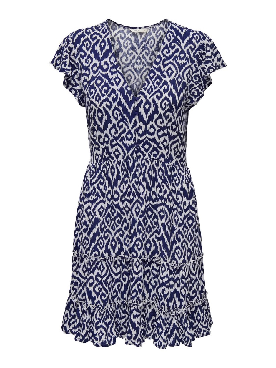 Only Onlclaudette life ss mini dress wvn noos dessin