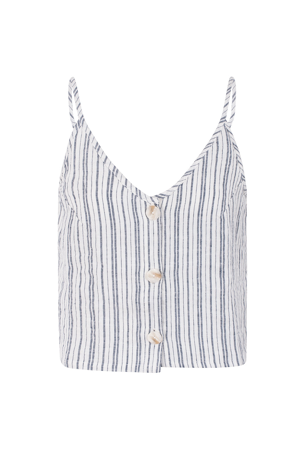 NÃ¤z Damen vegan Top Arlo Gestreift Blau