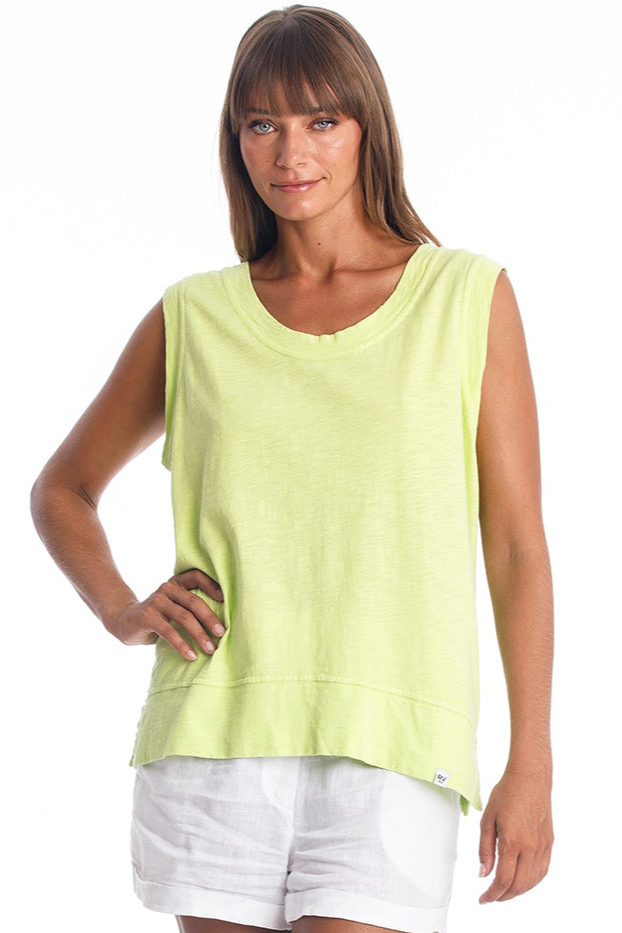 RAVENS VIEW IBIZA Damen vegan Top Ivy Ns Limette Gelb/GrÃ¼n