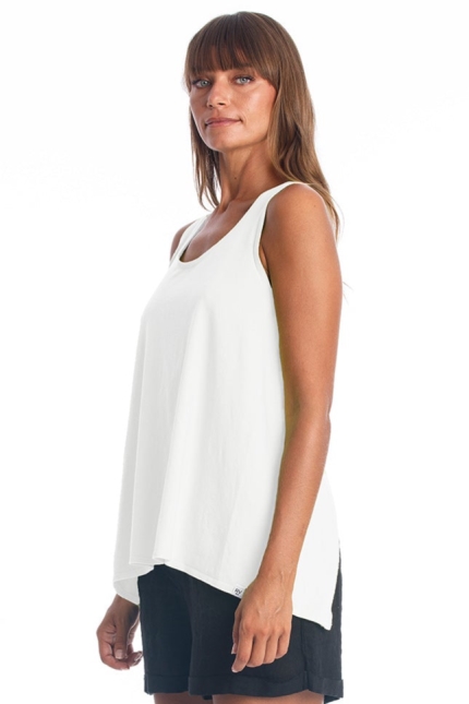 RAVENS VIEW IBIZA Damen vegan Top Easy White