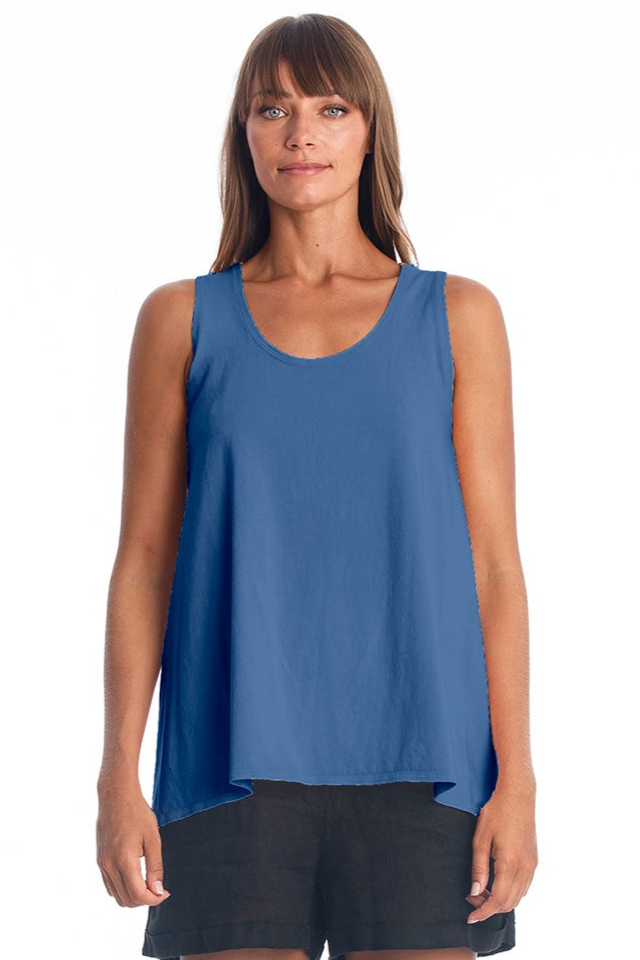 RAVENS VIEW IBIZA Damen vegan Top Easy Indigoblau