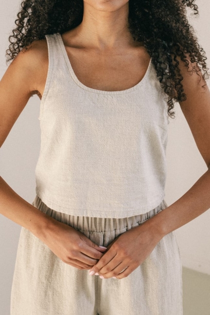 The View Yoga Damen vegan Top Rio Beige