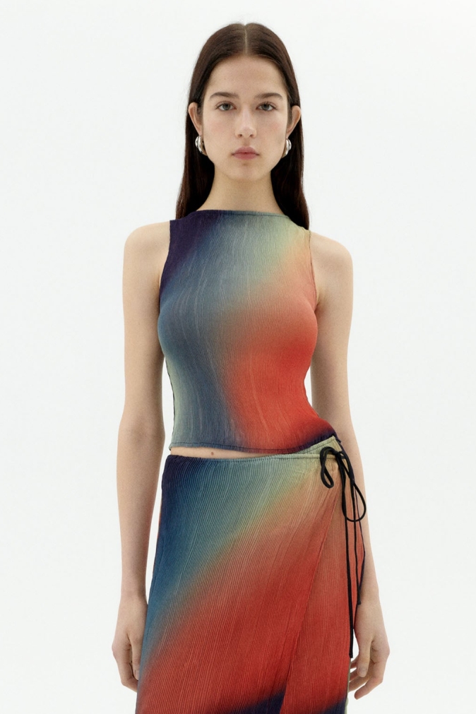 Thinking mu Damen vegan Top Dora Multicolor