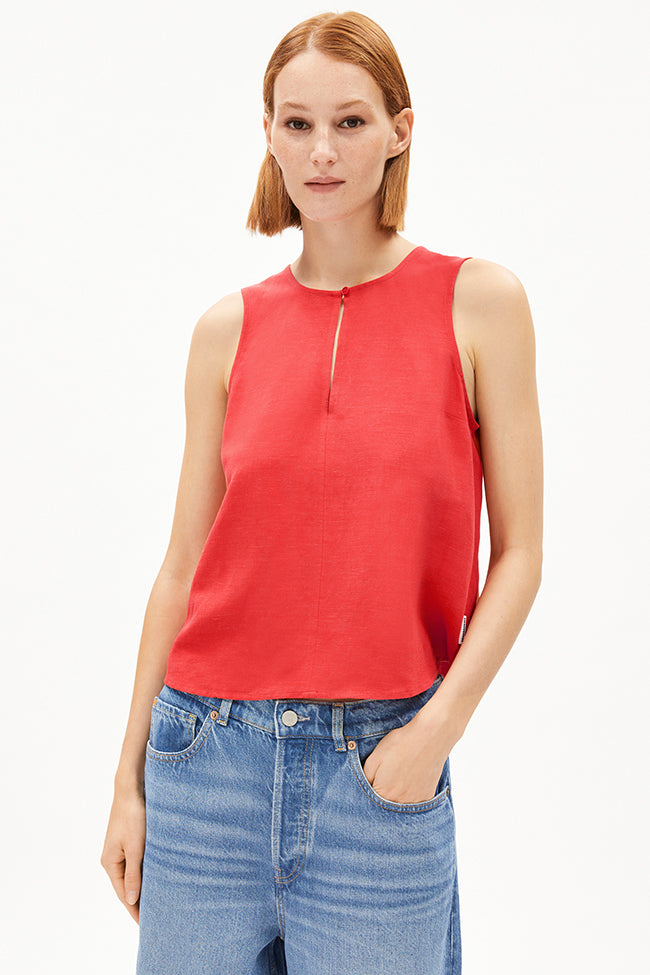 ARMEDANGELS Damen vegan Top Rafalaa Coral Blush Rot