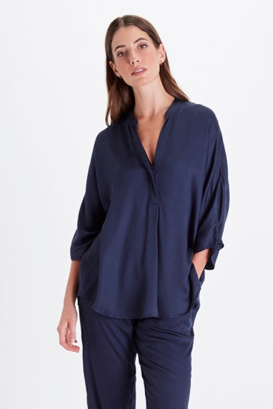 Neu Nomads Damen vegan Bluse Kerala Mitternacht