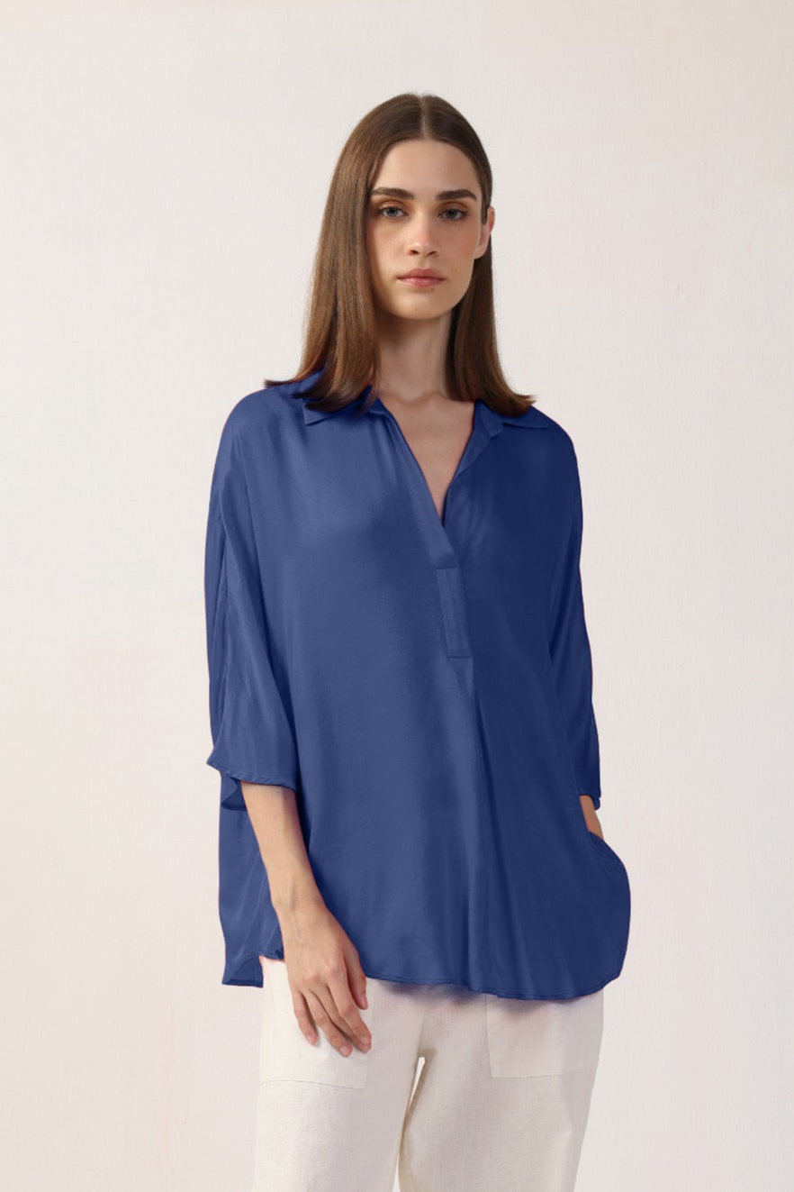 Neu Nomads Damen vegan Bluse Jasmine Bluejay