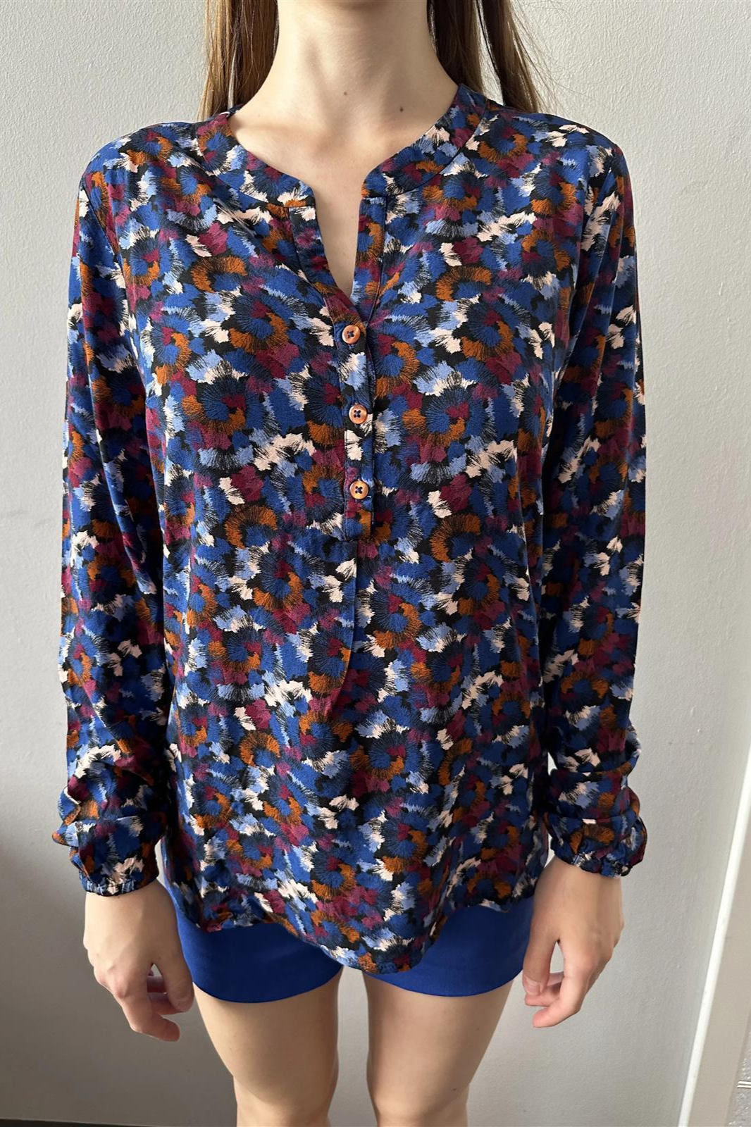 UVR Damen vegan Bluse Adileina Multicolour