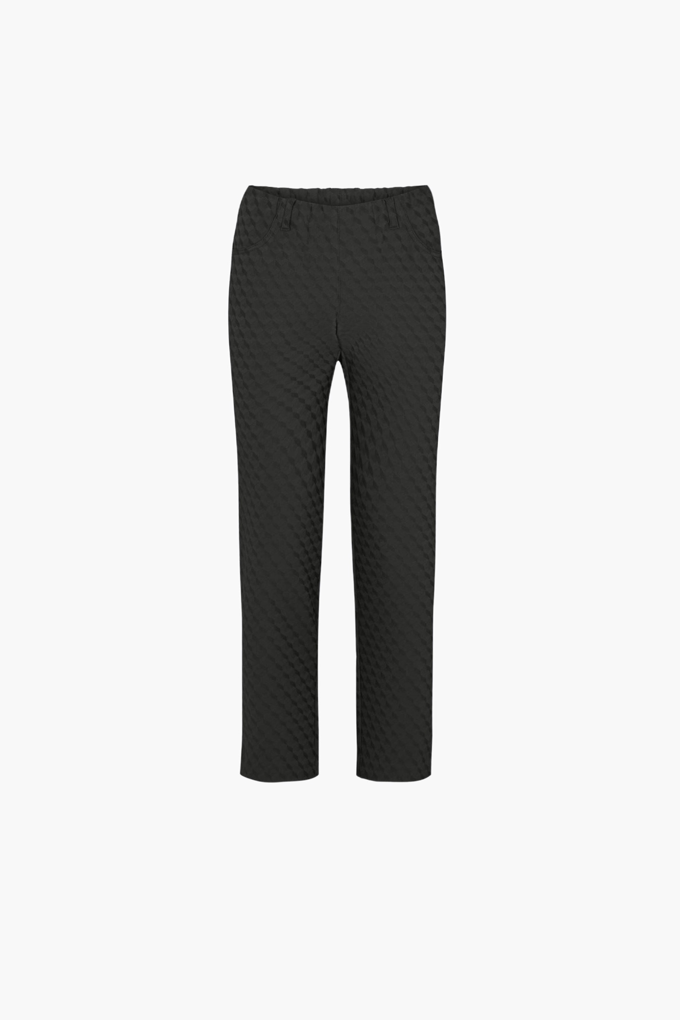 LAURIE Damen vegan Hose Kelly Regular Short LÃ¤nge Schwarz Jacquard