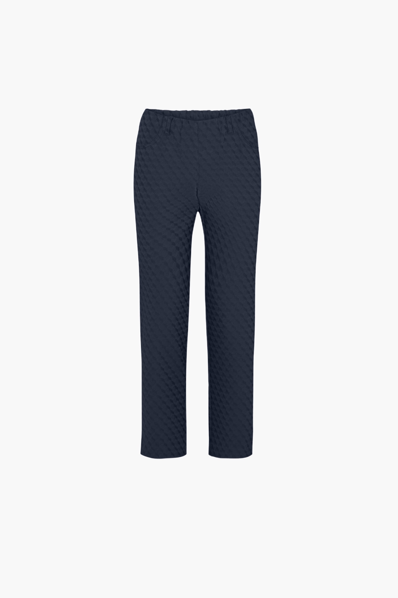 LAURIE Damen vegan Hose Kelly Regular Short LÃ¤nge Navy Jacquard