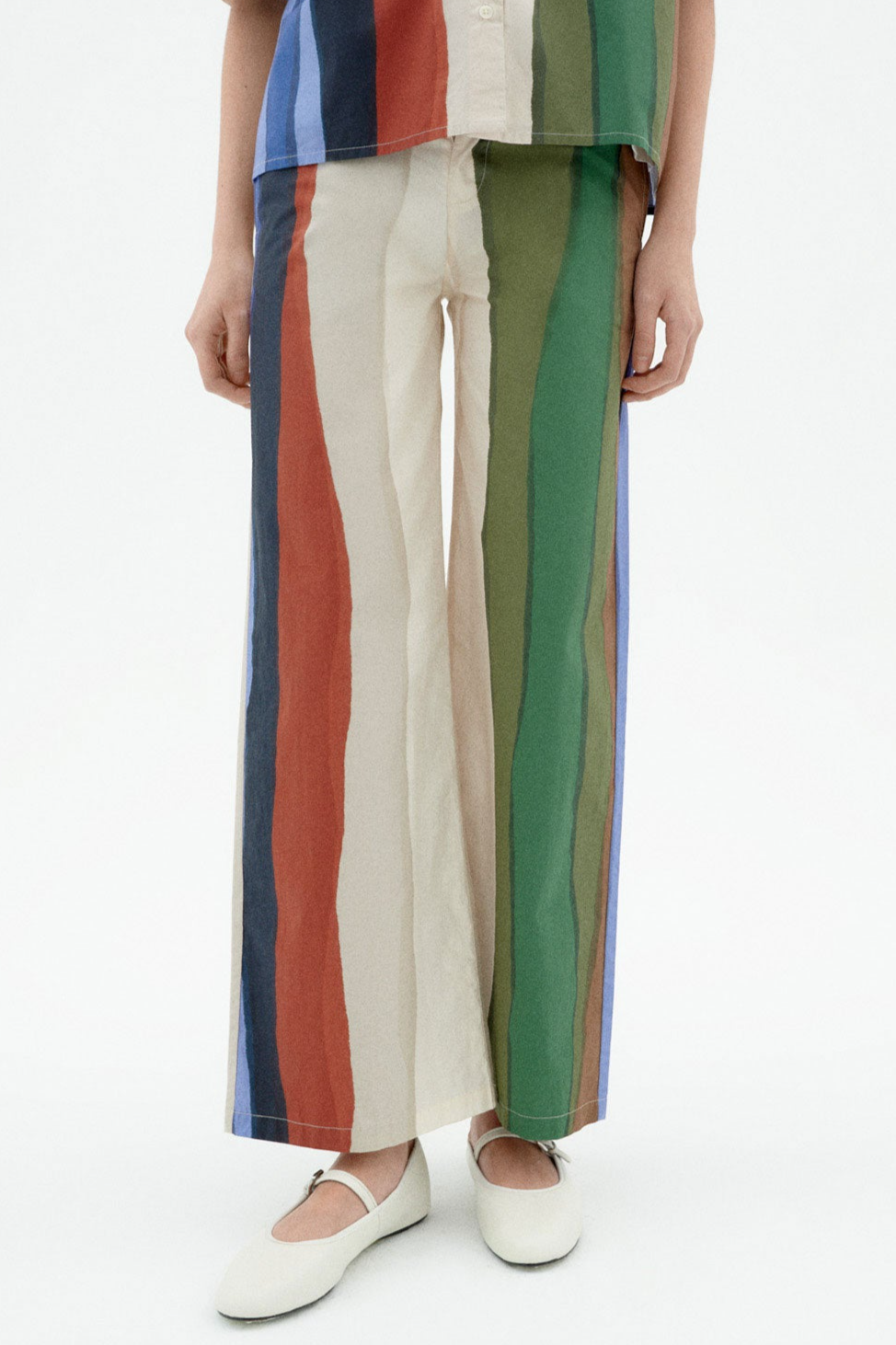 Thinking mu Damen vegan Hose River Karina Gestreift