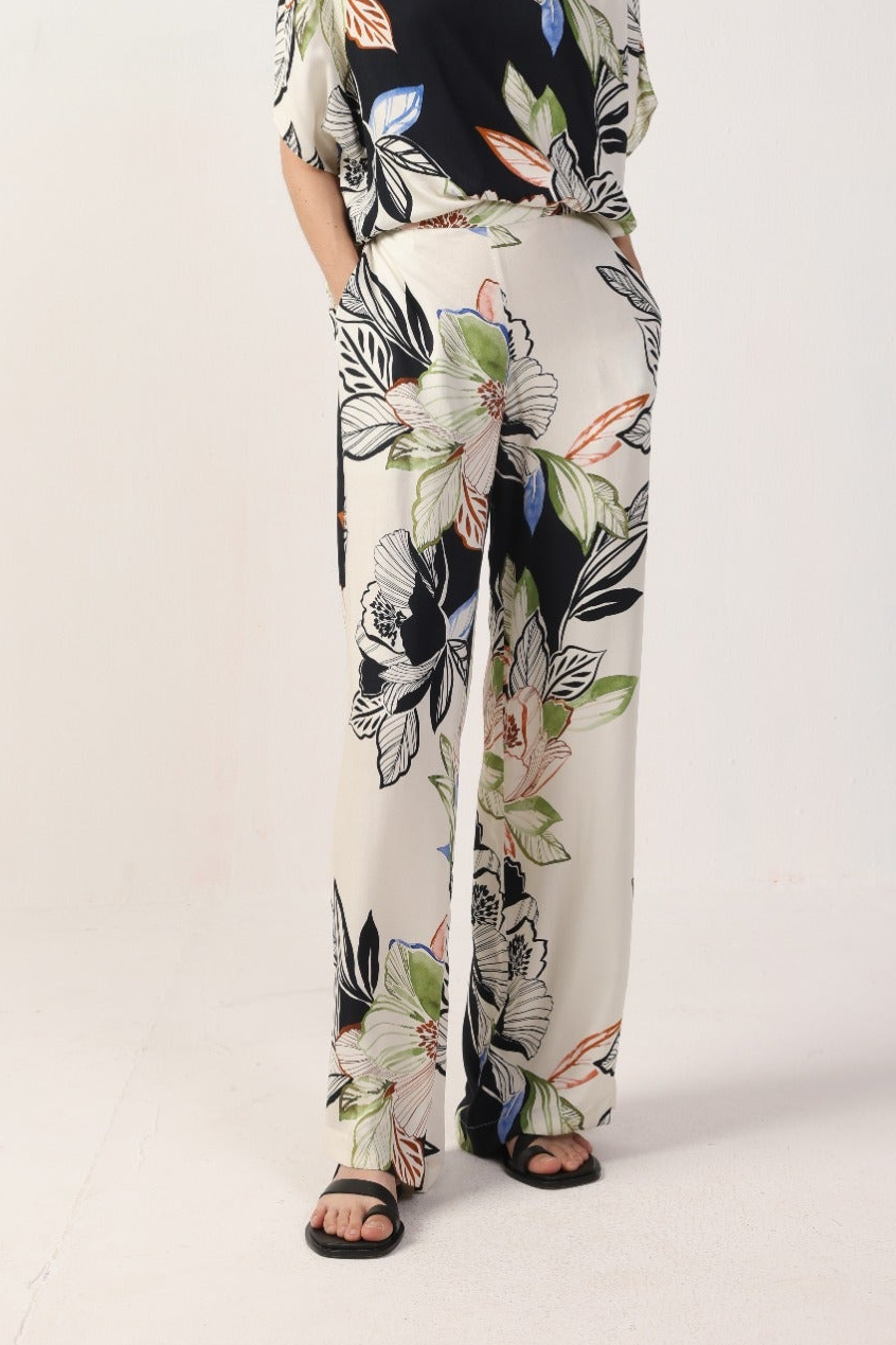 Neu Nomads Damen vegan Hose Giada Flower Sketch