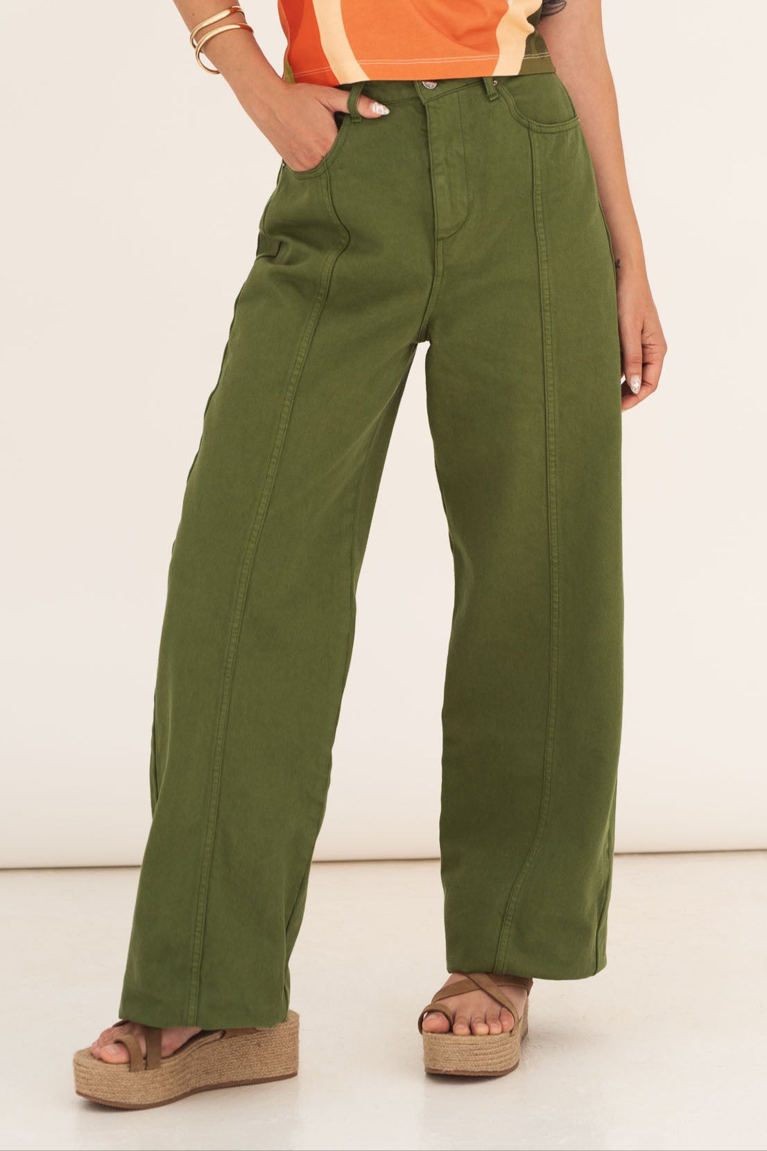 NÃ¤z Damen vegan Hose Elsa Denim GrÃ¼n