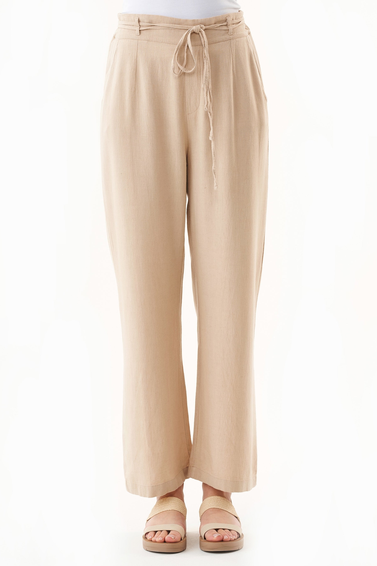 ORGANICATION Damen vegan Hose Natur Sand Beige