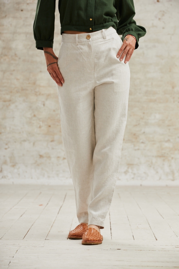 Jyoti Fair Works Damen vegan Hose Suhrut Greige