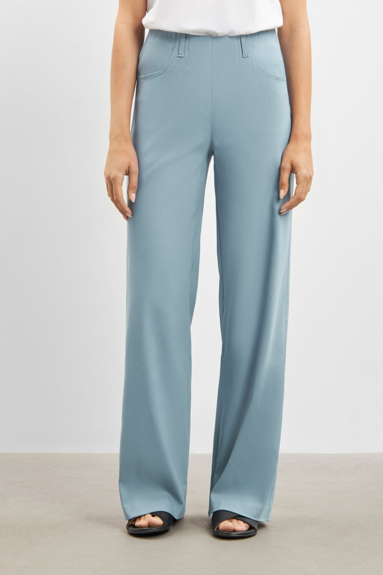 LAURIE Damen vegan Lose Hose Donna Mittellang Taube