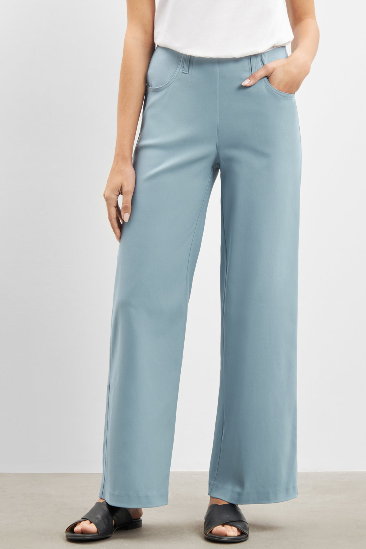 LAURIE Damen vegan Lose Hose Donna Kurz LÃ¤nge Taube