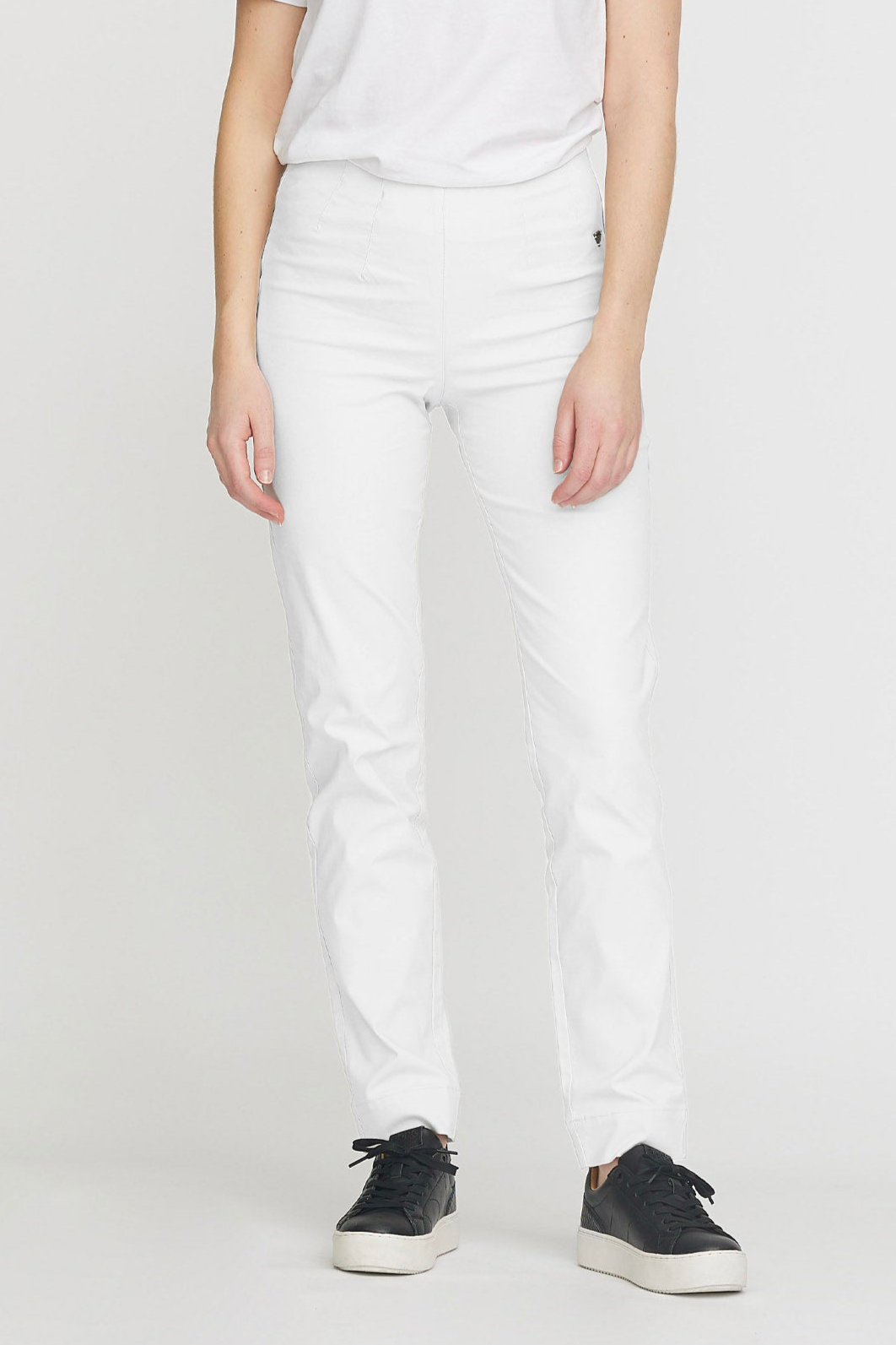 LAURIE Damen vegan Hose Regular Betty Ml WeiÃŸ