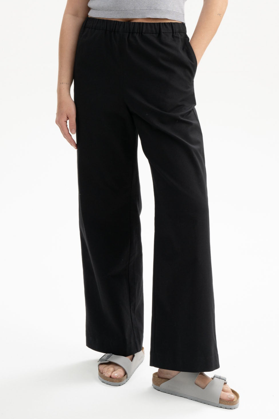 MELA Damen vegan Hose CrÃªpe Turvi Schwarz