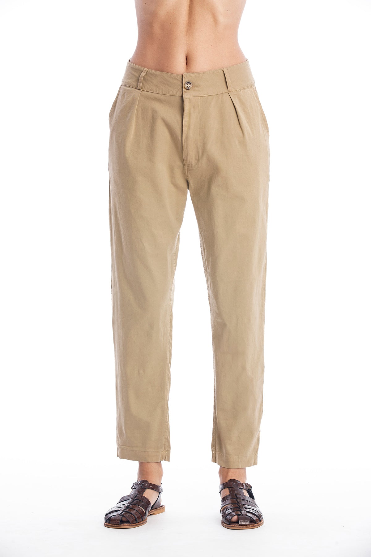RAVENS VIEW IBIZA Damen vegan Hose Cannes Sand Beige