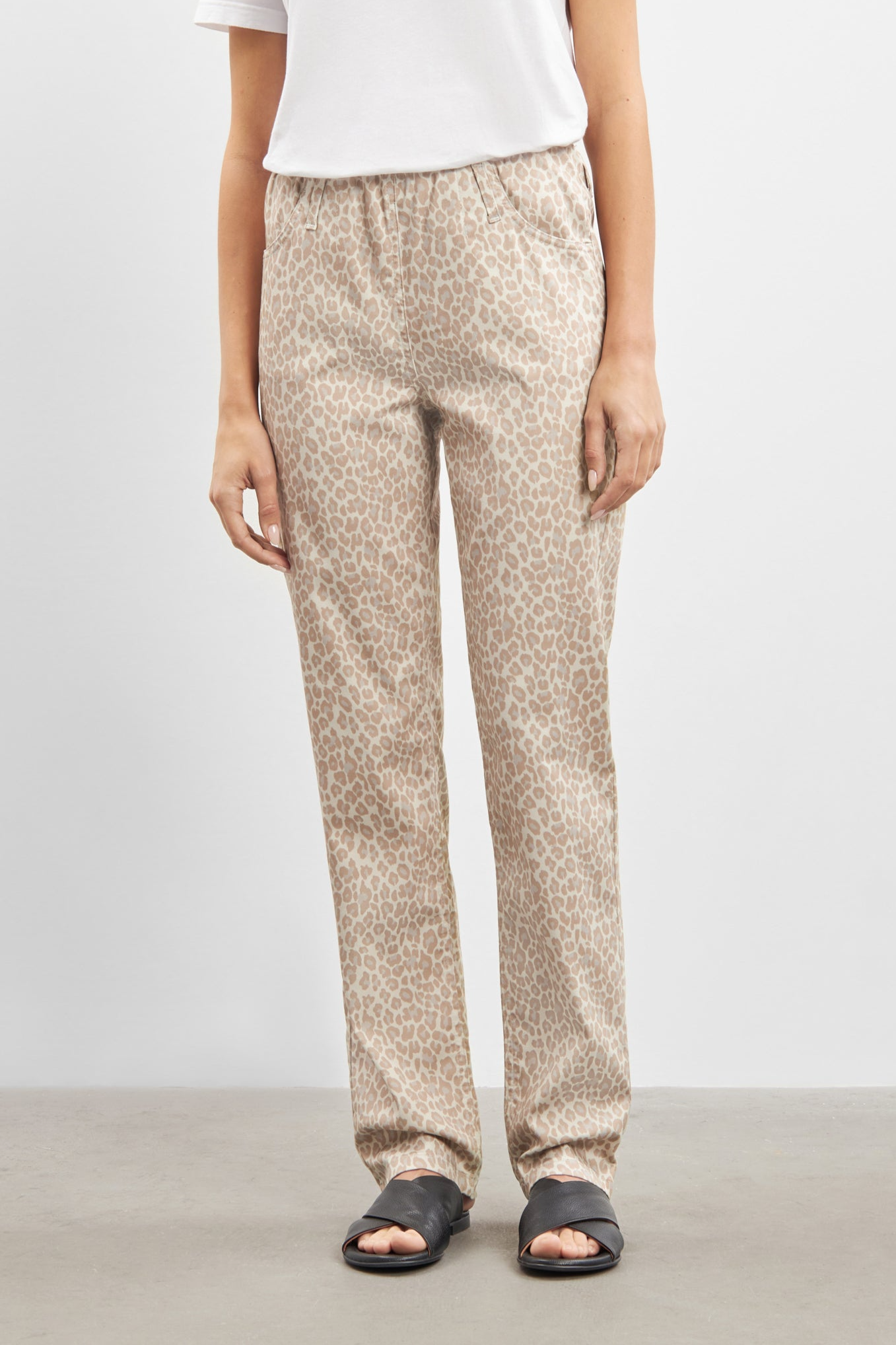 LAURIE Damen vegan Hose Kelly Regular Ml Birch Leopard