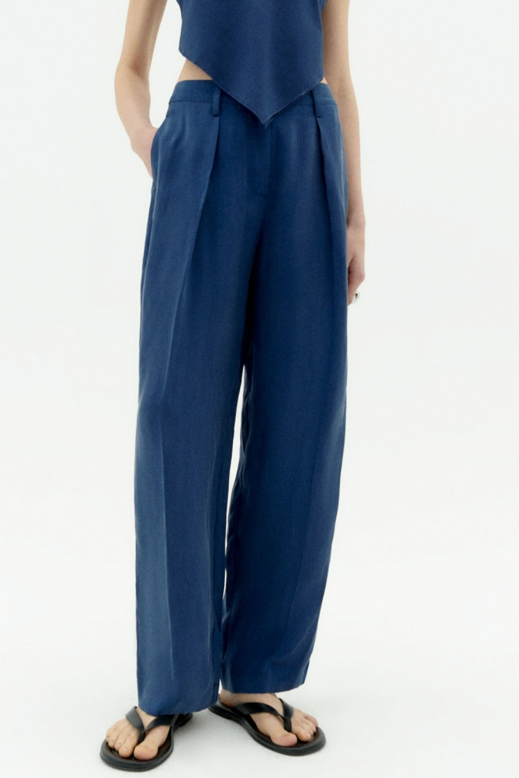 Thinking mu Damen vegan Hose Cirila Blau