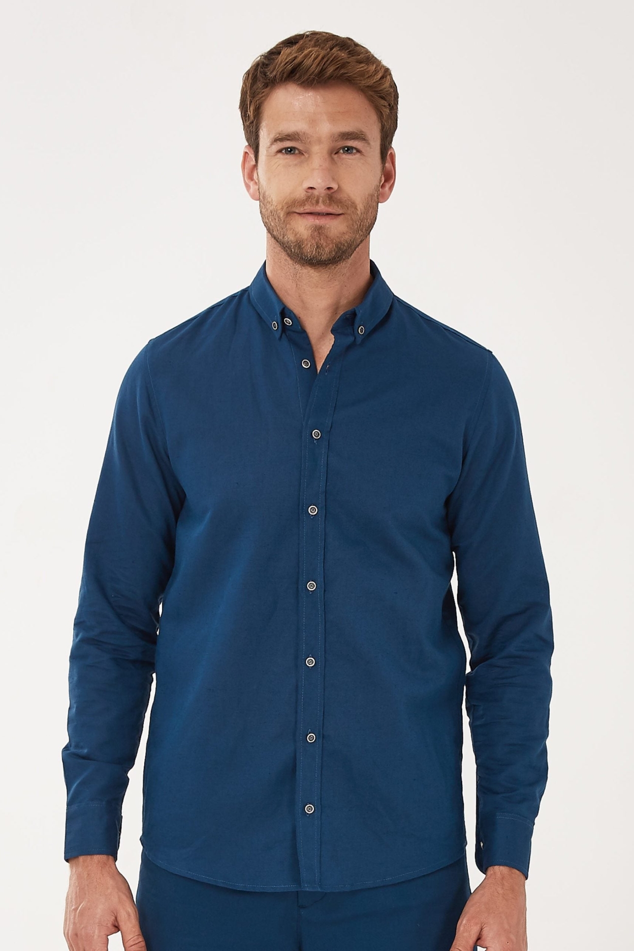 ORGANICATION Herren vegan Hemd Navy