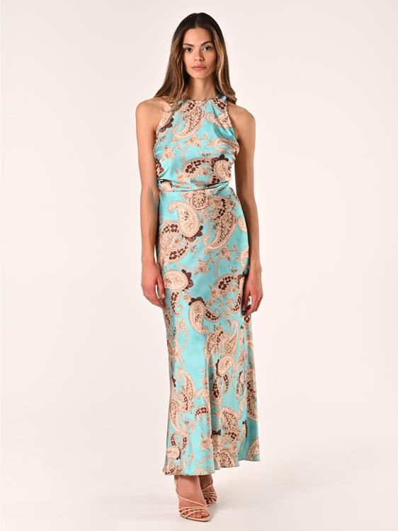 Rinascimento Long Paisley Dress | Groen