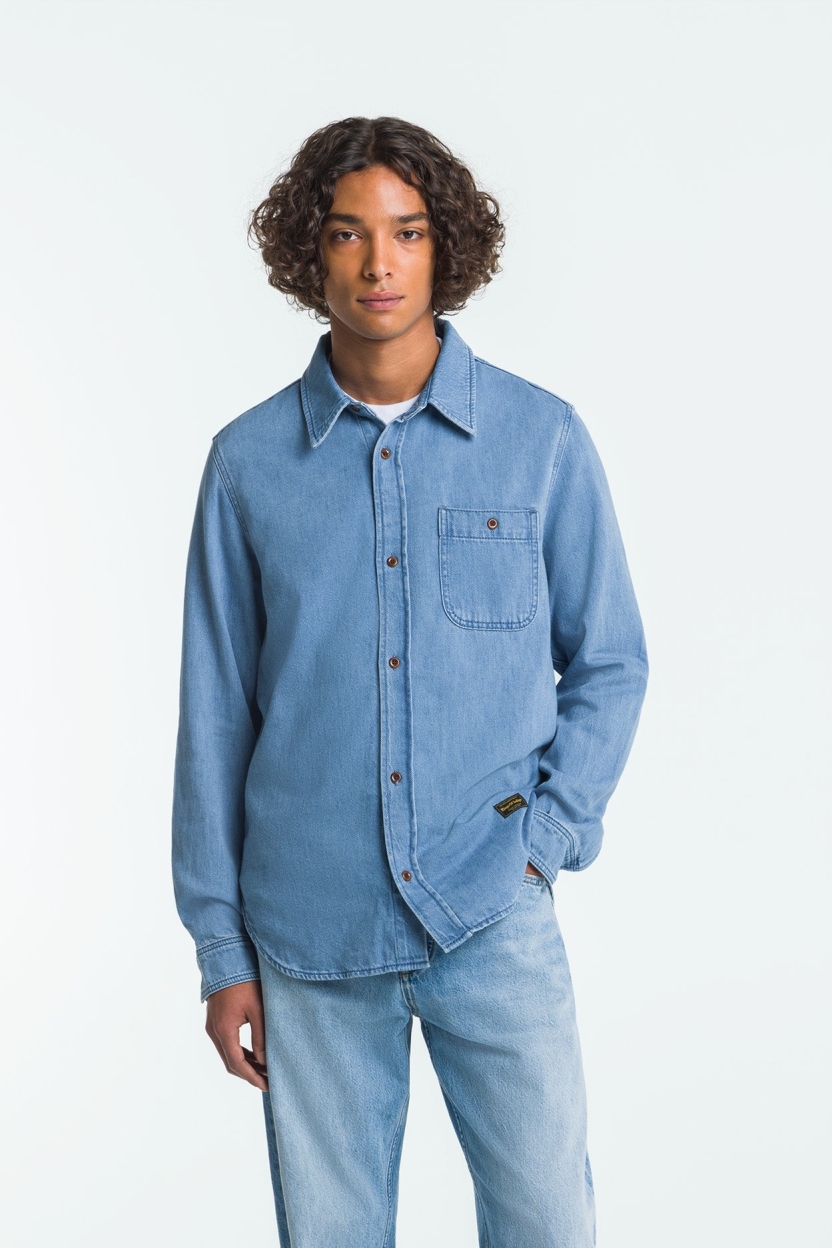 Kings Of Indigo Herren vegan Hemd Juntoku Quennell Light