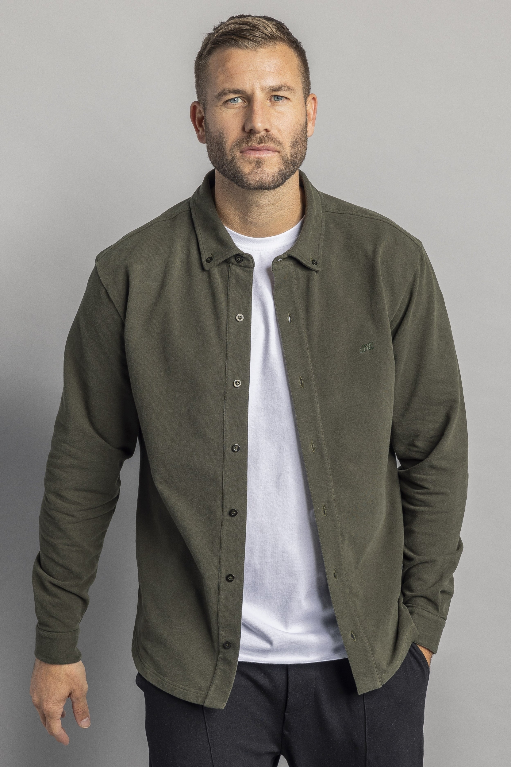 DIRTS Herren vegan Jersey Shirt MoosgrÃ¼n