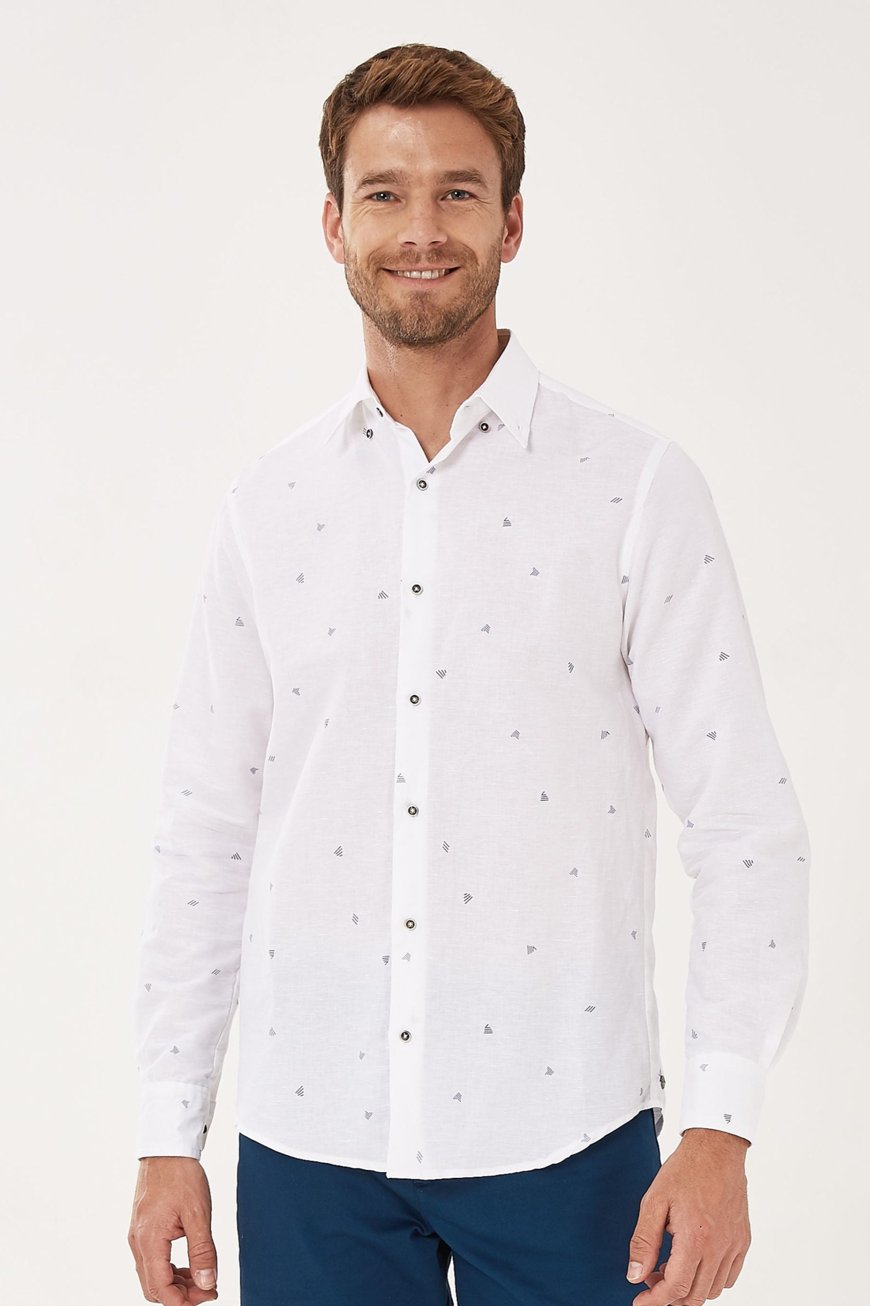 ORGANICATION Herren vegan Hemd Druck WeiÃŸ