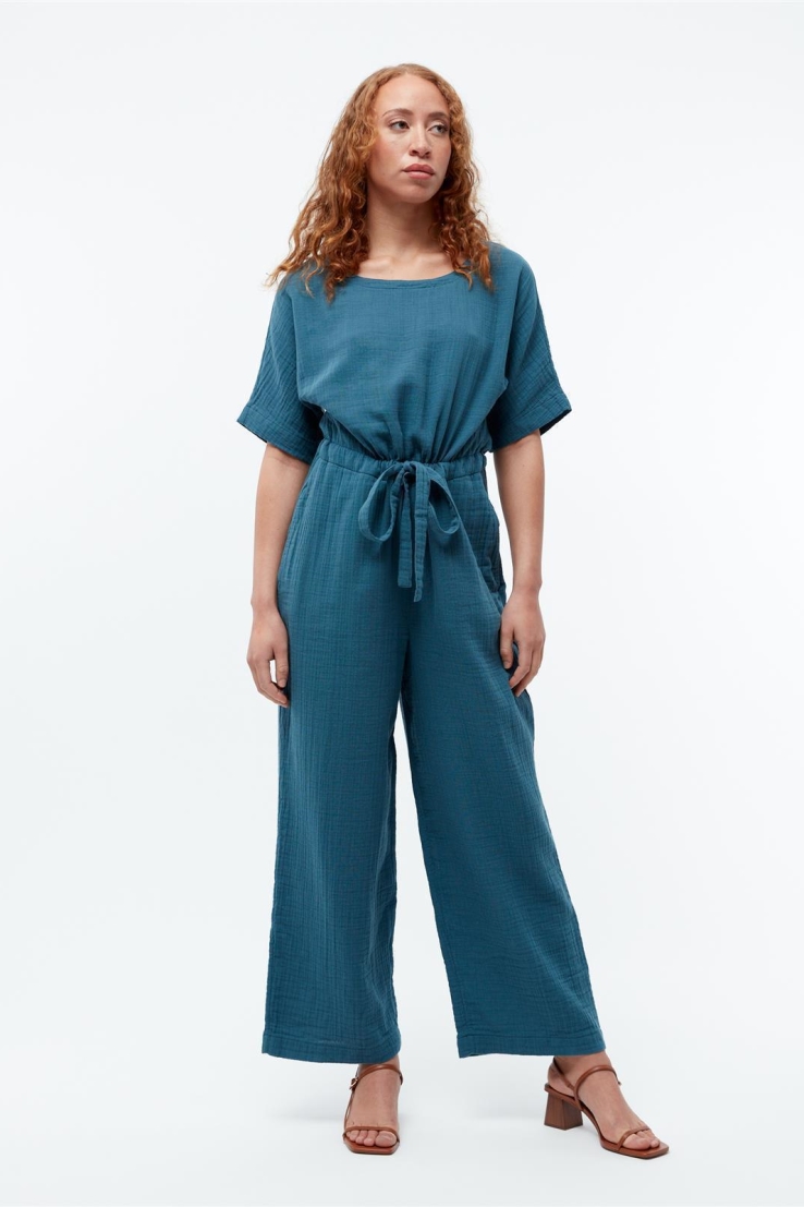 Givn Damen vegan Jumpsuit Musselin Kayla Basalt