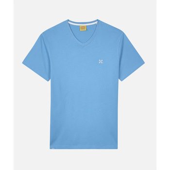 Oxbow T-shirt Korte Mouw  Effen T-shirt met V-hals 4flo geborduurd op de borst TIVE