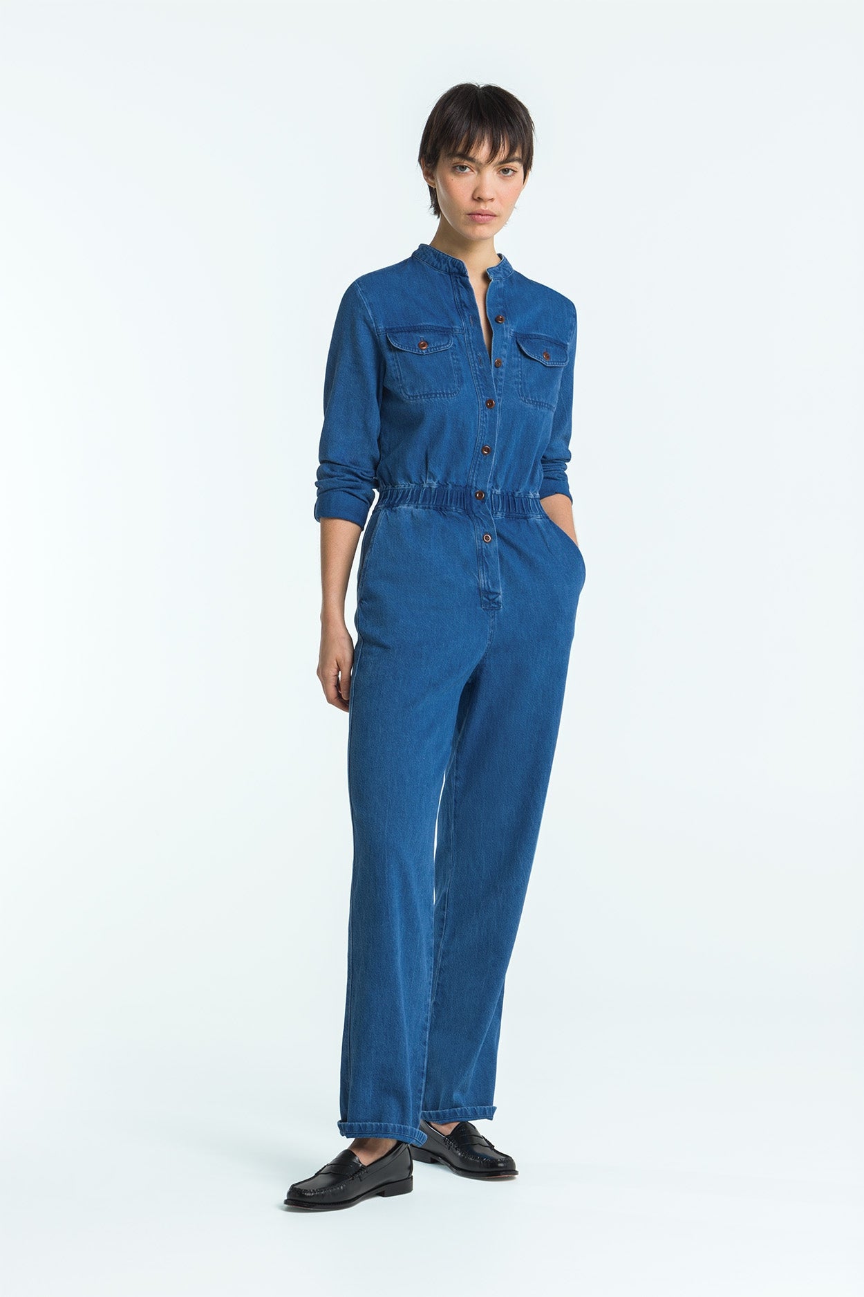 Kings Of Indigo Damen vegan Jumpsuit Mid Quennell Ankan Blau