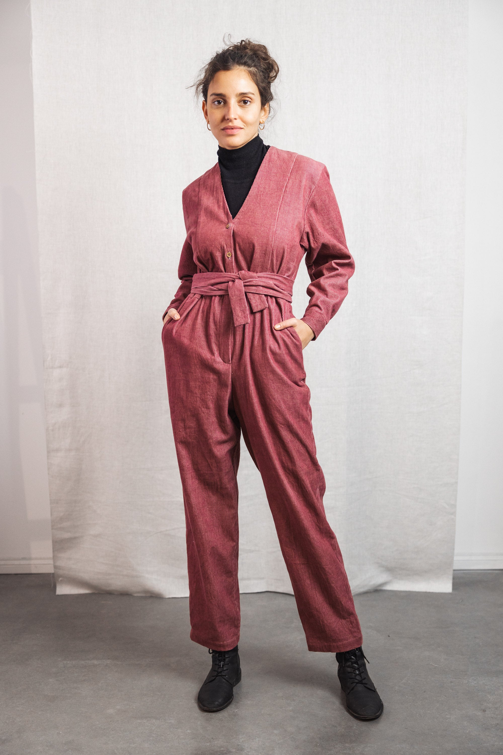 Jyoti Fair Works Damen vegan Jumpsuit Keerthi Altrosa