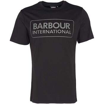 Barbour T-shirt Korte Mouw  Essential Large Logo T-Shirt Black/Pewter