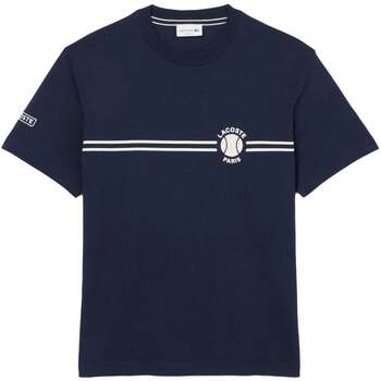 Lacoste T-shirt Korte Mouw  Printed Embroidered Cotton Jersey T-Shirt Midnight Blue