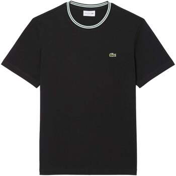 Lacoste T-shirt Korte Mouw  Regular Fit Ribbed Collar Cotton T-Shirt Black