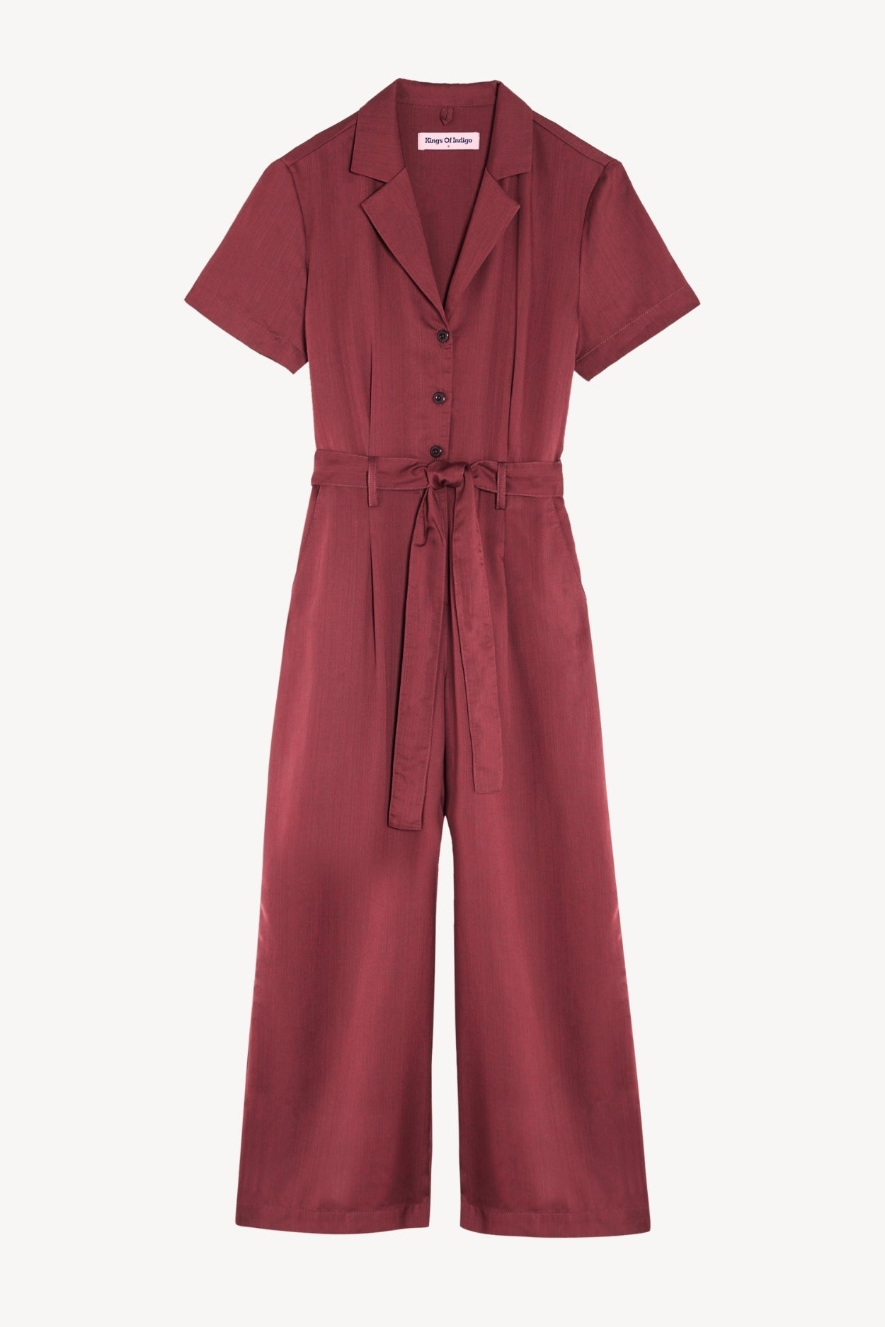 Kings Of Indigo Damen vegan Jumpsuit Leonor Ruby Wine