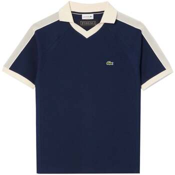 Lacoste T-shirt Korte Mouw  Classic Fit Pique Panel Polo Shirt Midnight Blue