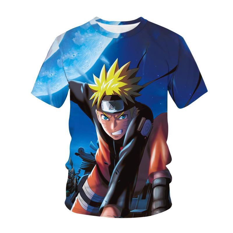 Baibao QIQI T-shirt met korte mouwen Naruto Japanse cartoon mode casual kinderen herenkleding 3D bedrukte topkleding met korte mouwen S