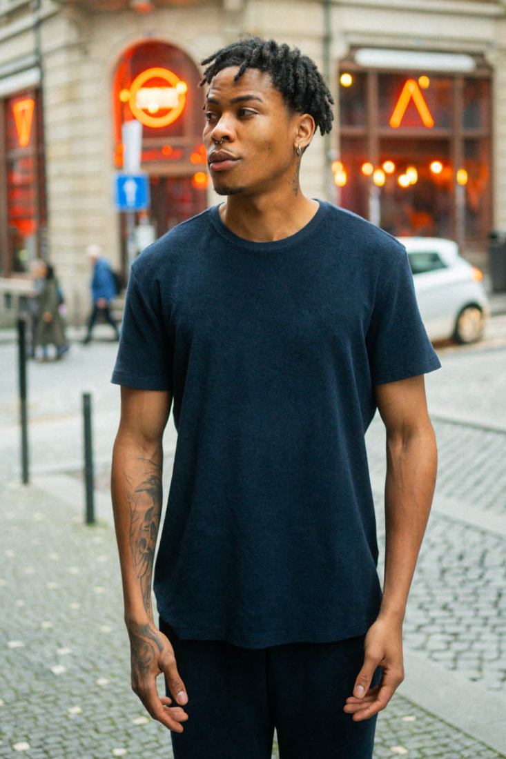 DIRTS Herren vegan T-Shirt Terry Navy