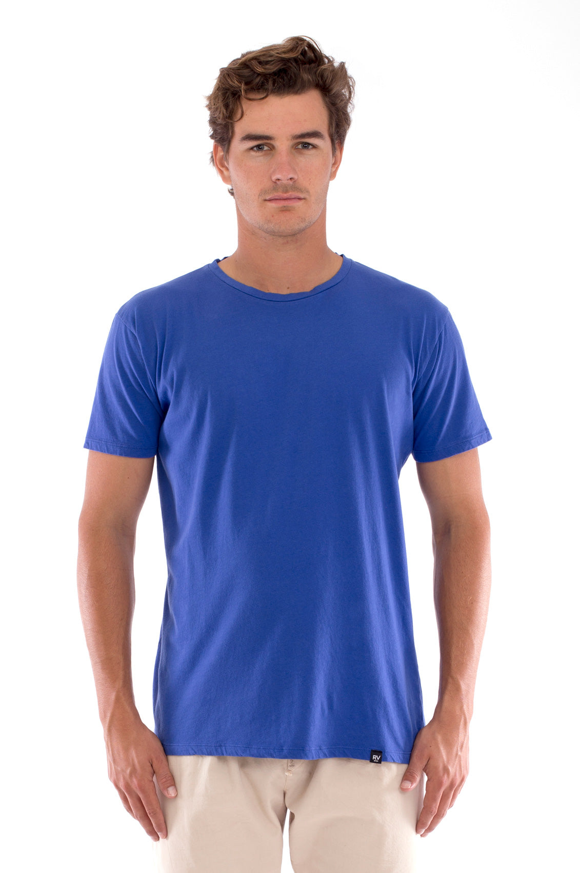 RAVENS VIEW IBIZA Herren vegan T-Shirt Basic Azur Klein Blau