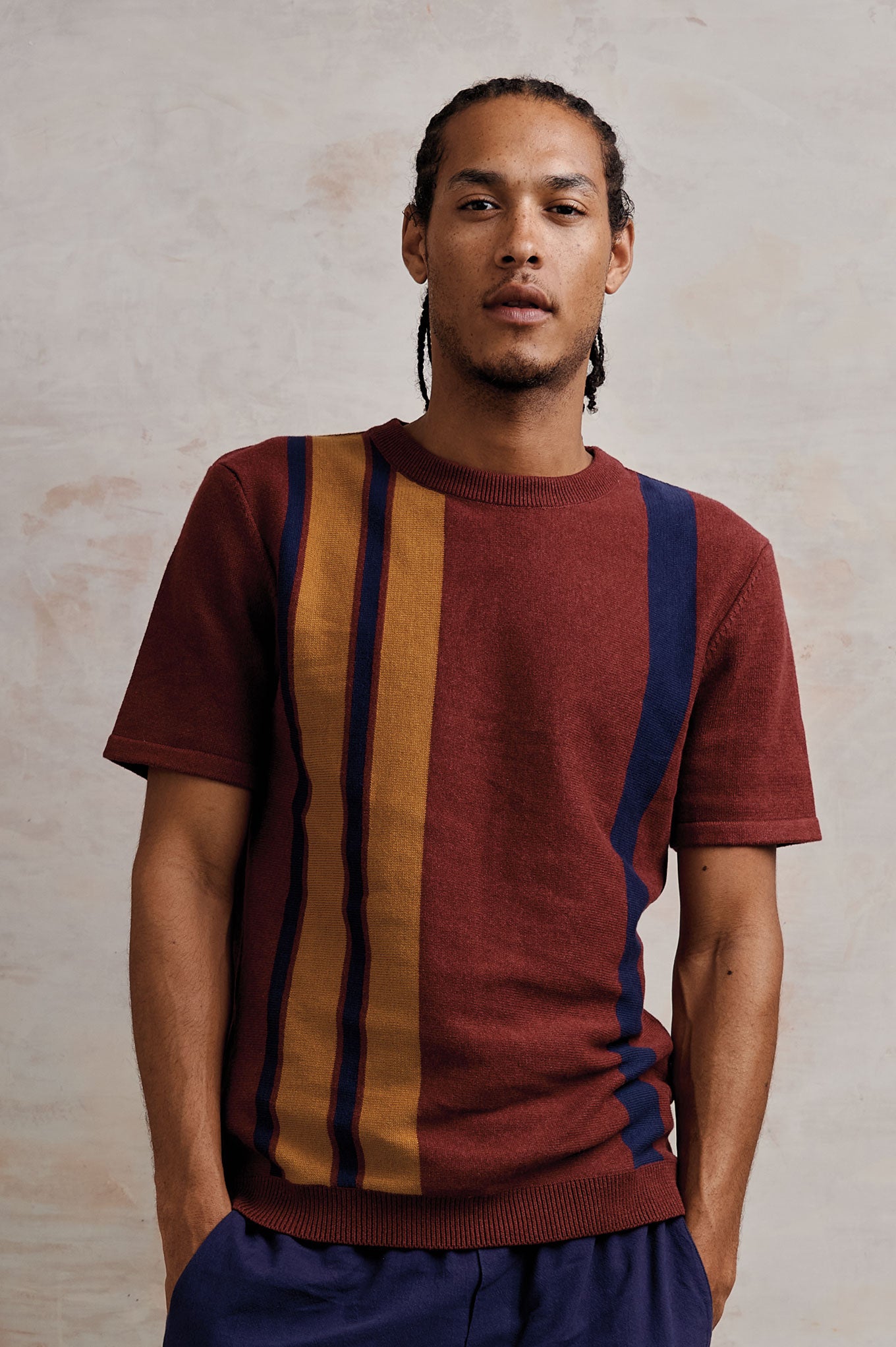 KOMODO Herren vegan T-Shirt Johnny Rhabarber Multicolor