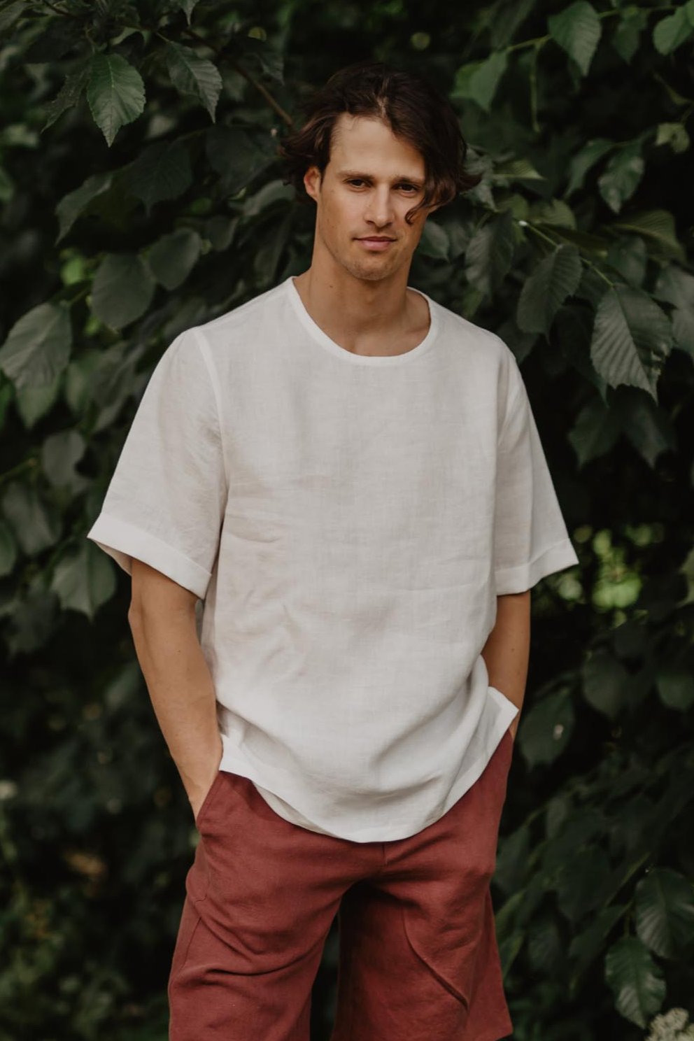 AmourLinen Herren vegan Top Atlas WeiÃŸ