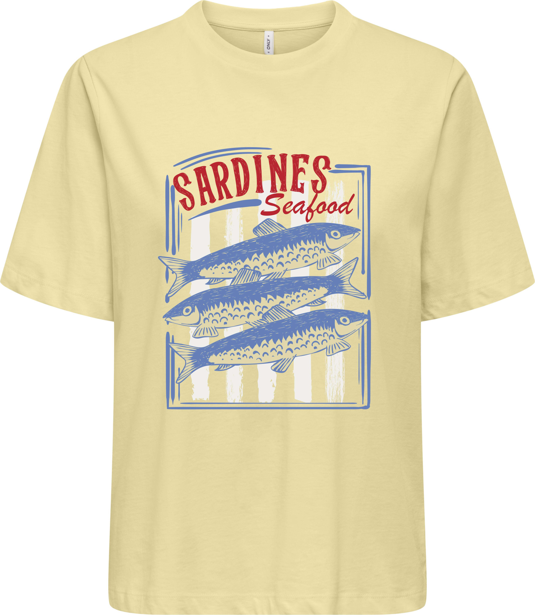 Only Onltrudy s/s boxy tee cs jrs pastel yellow/sardin
